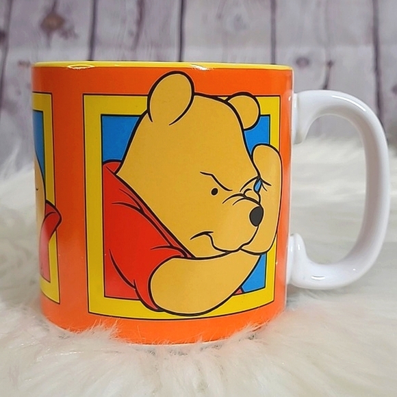 Vintage 90s Disney Winnie-the-Pooh Bundle of Three Mugs Coffee Cup Collectible - Picture 5 of 16